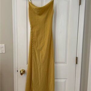 Zara Mustard Yellow Slip Dress